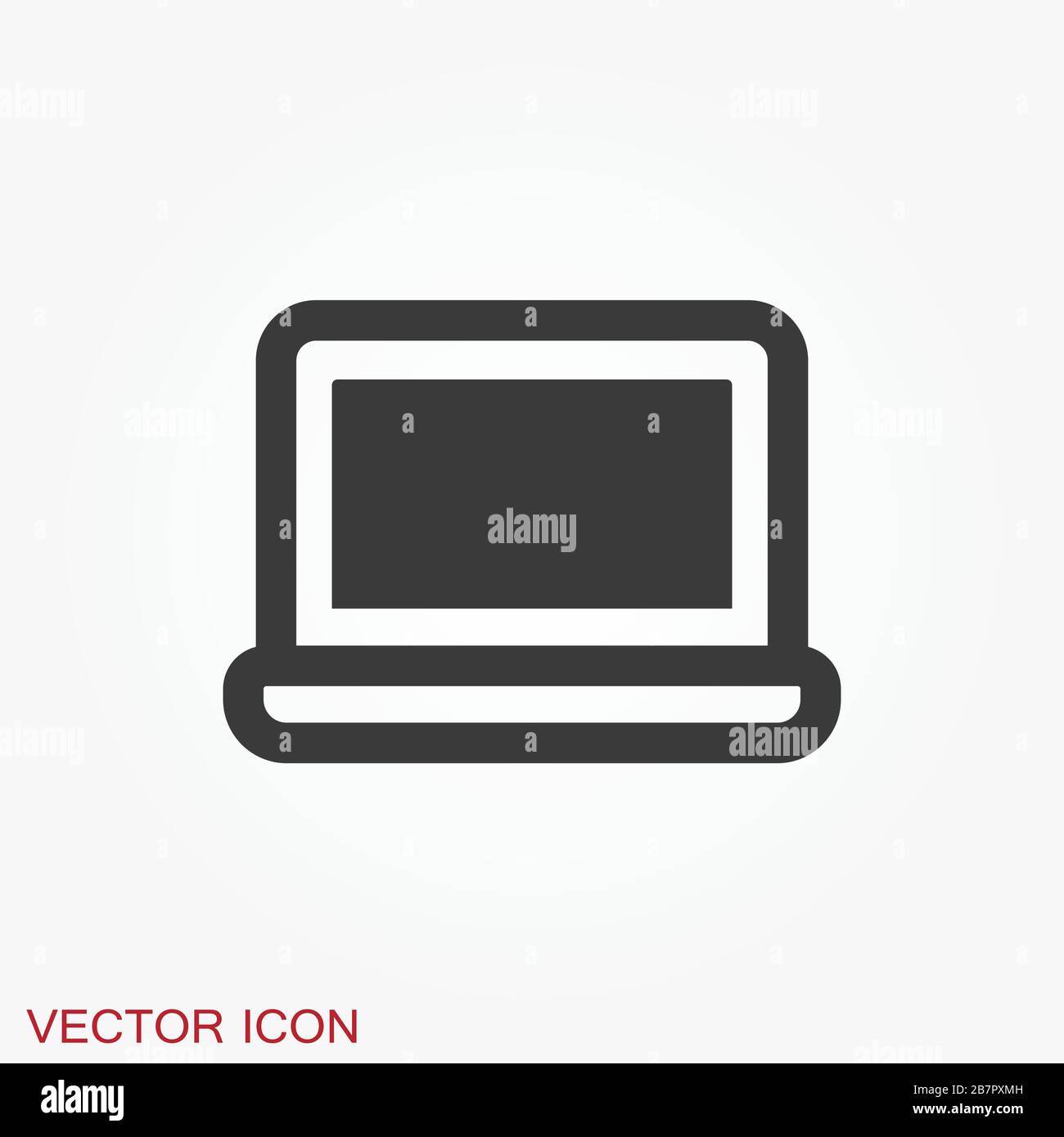 Laptop vector icon, vector illustration, flat design Stock Vector Image ...