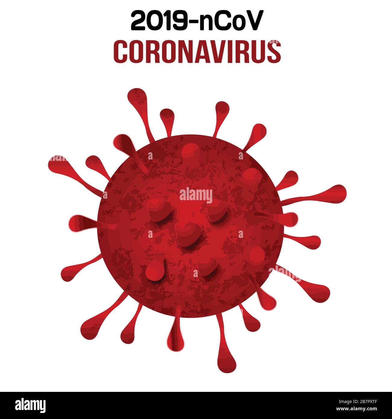 Coronavirus icon, 2019-nCov novel coronavirus concept on white ...