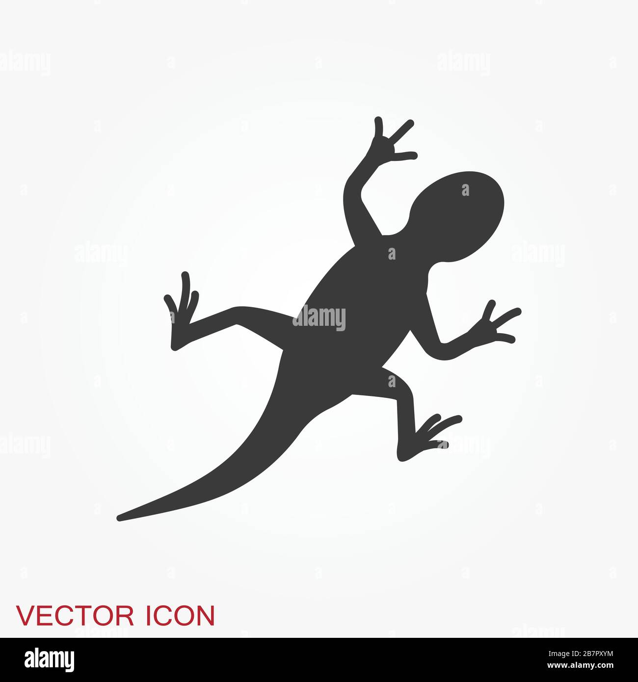 Vector Lizard icon on white background, Vector gecko Stock Vector