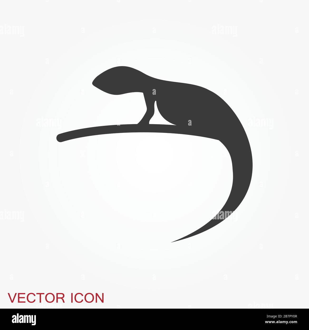 Vector Lizard icon on white background, Vector gecko Stock Vector