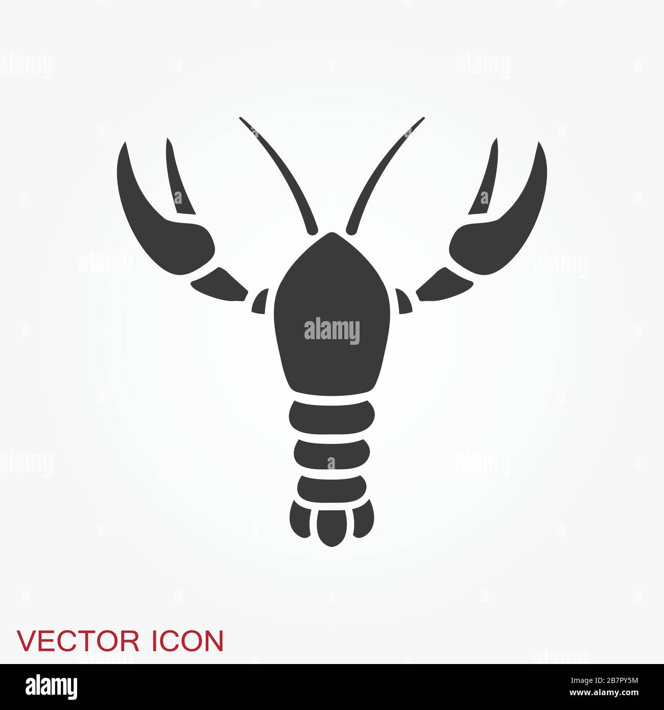 Lobster icon vector logo illustration isolated on background Stock Vector