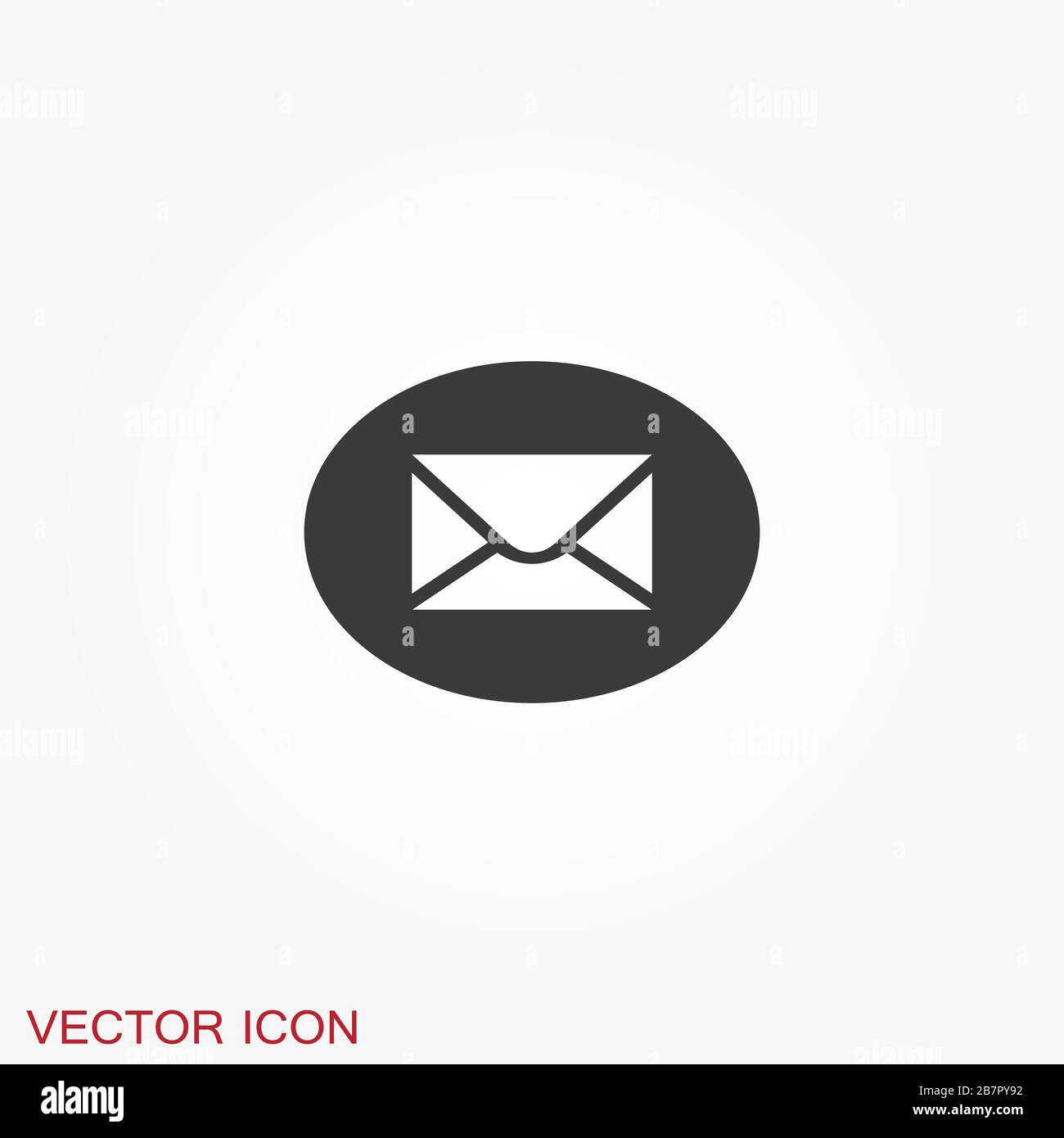 Mail vector icon. Illustration isolated for graphic and web design. Stock Vector