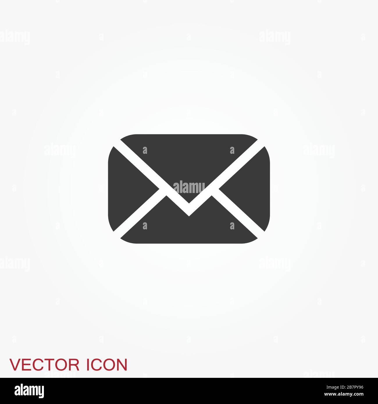 Mail vector icon. Illustration isolated for graphic and web design. Stock Vector