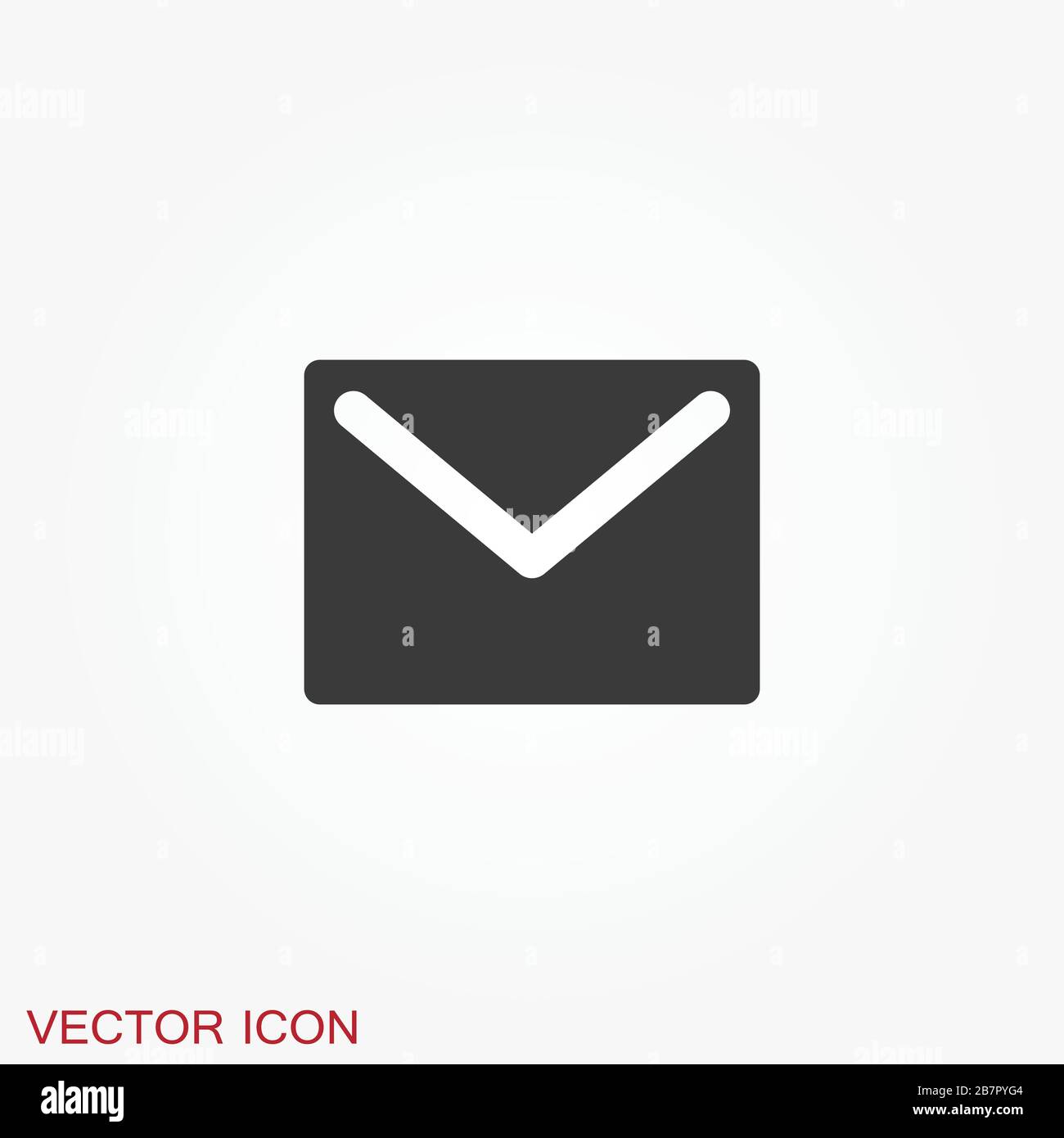 Mail vector icon. Illustration isolated for graphic and web design. Stock Vector