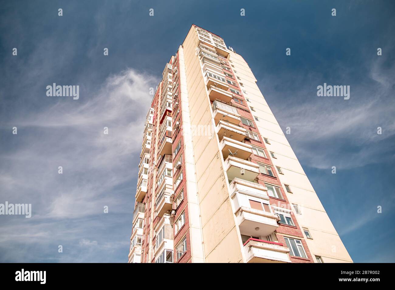 prefabricated house in the city on settlements Stock Photo