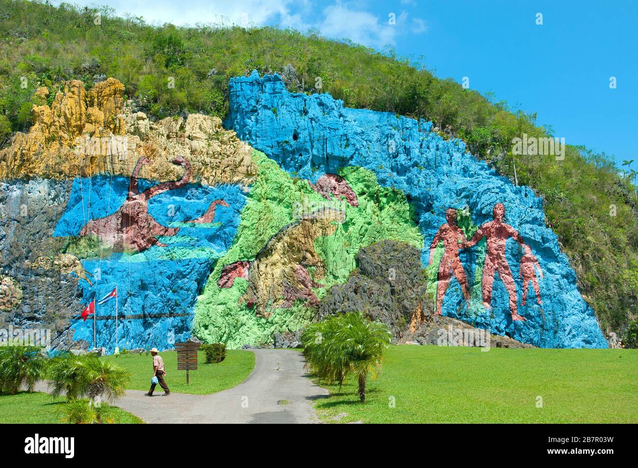 Mural de la Prehistoria, Vinales, Cuba Stock Photo