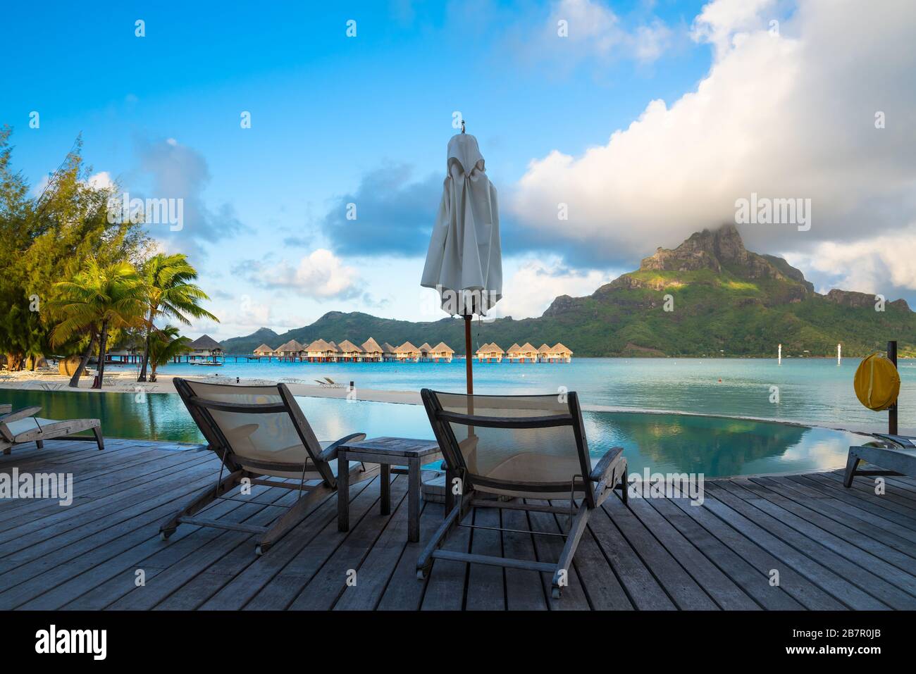 Morning in Bora Bora, Tahiti Stock Photo
