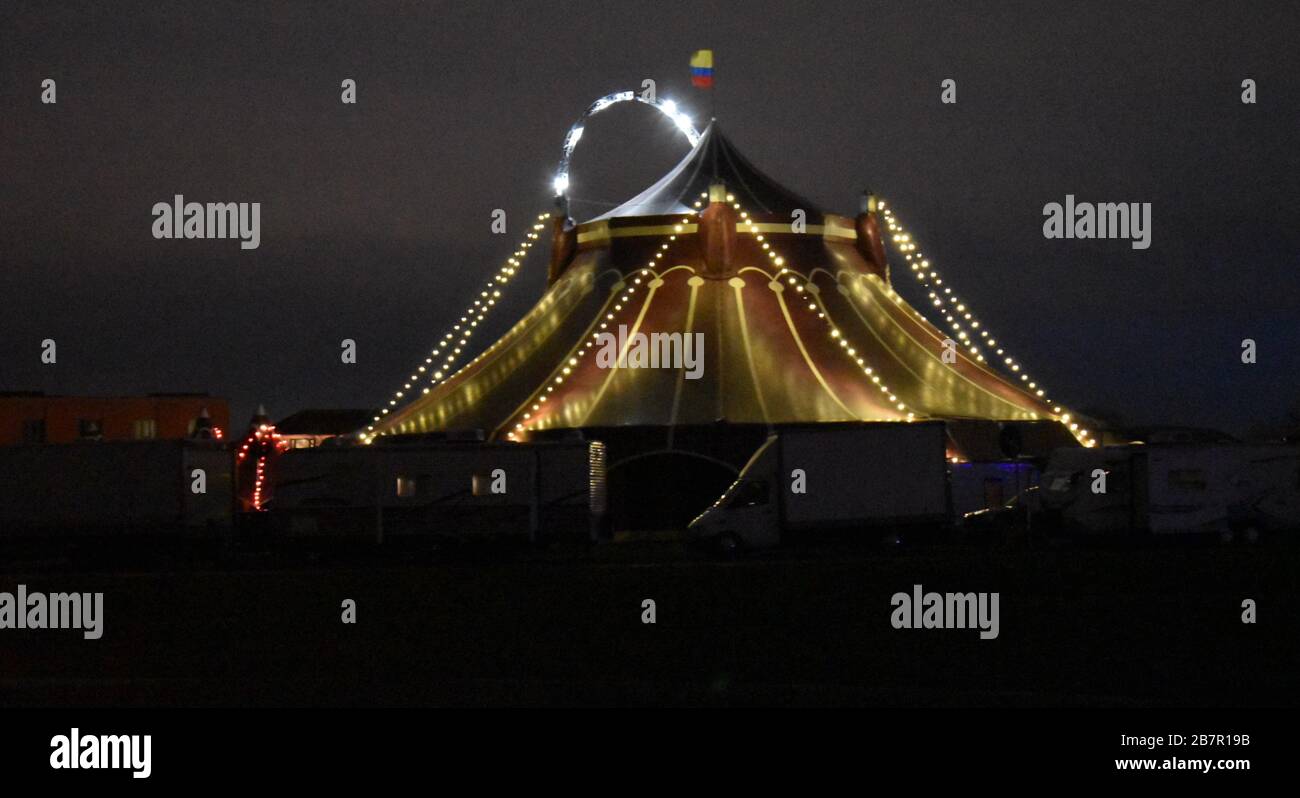 Circus Zyair on the events plateau at Campbell Park, Central Milton ...