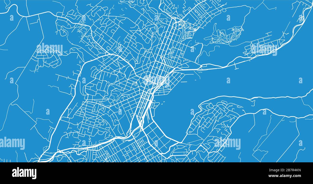Urban vector city map of Dunedin, New Zealand Stock Vector