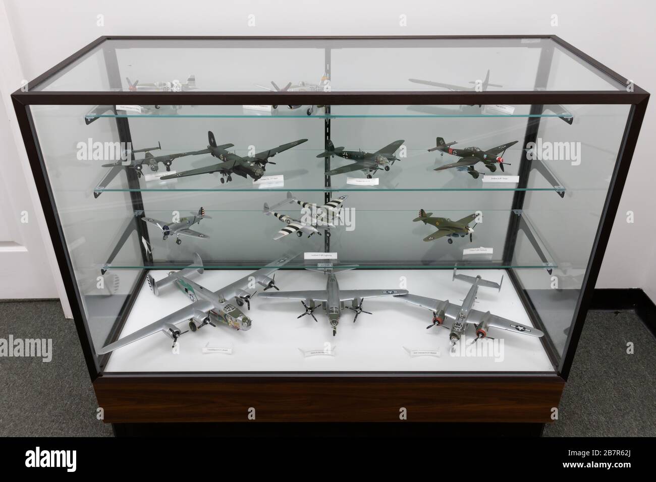 Hampton, VA/USAMarch 1,2020 Model airplanes and aircraft in display