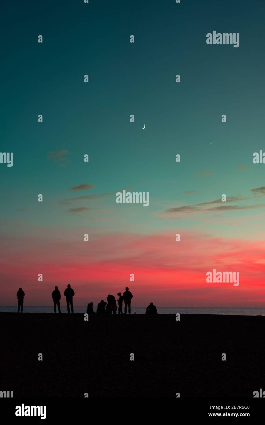 The dreamlike sky over Brighton Pier, Brighton, England, UK (2019) Stock Photo