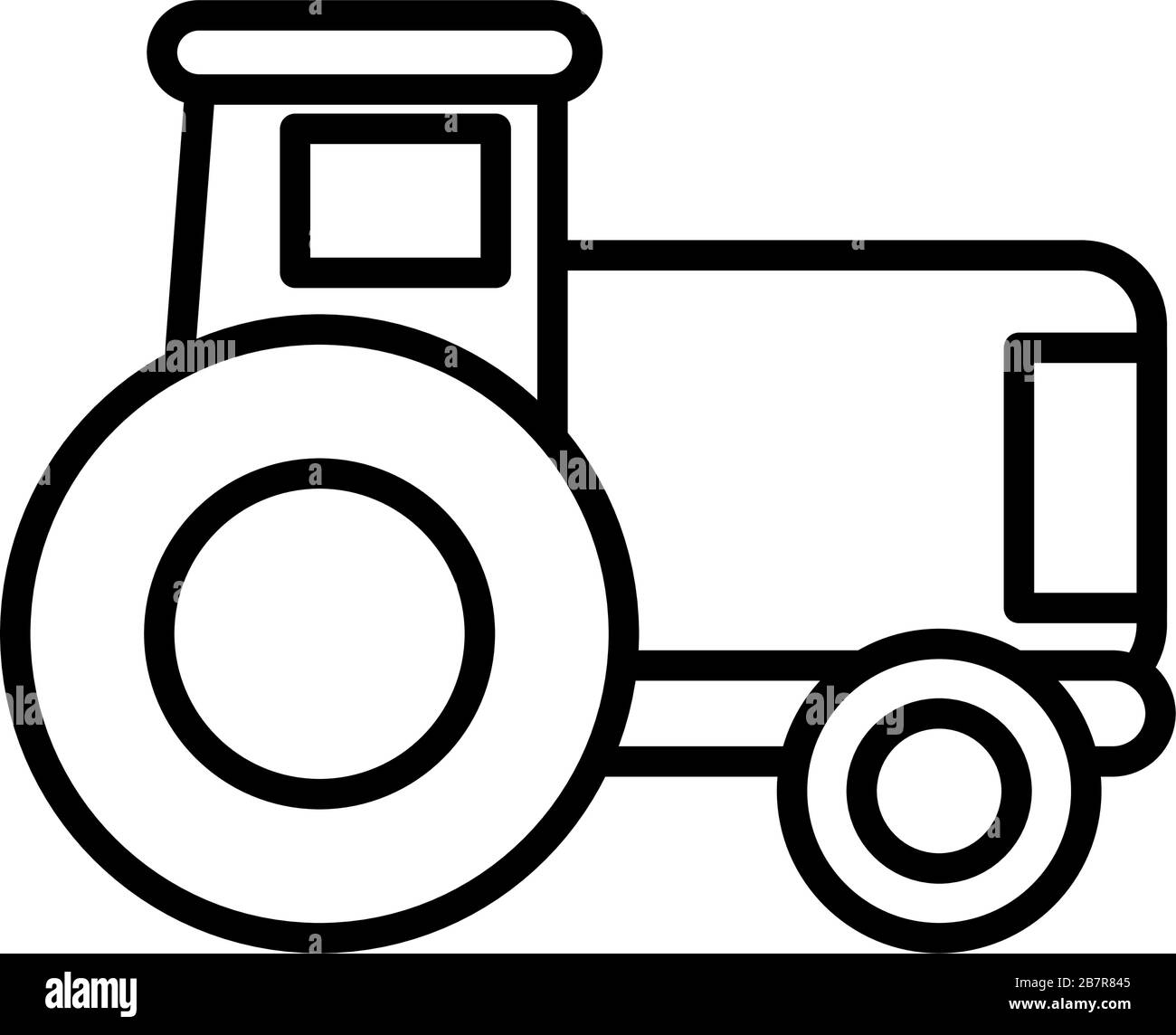 gardening tractor , line style icon vector illustration design Stock ...