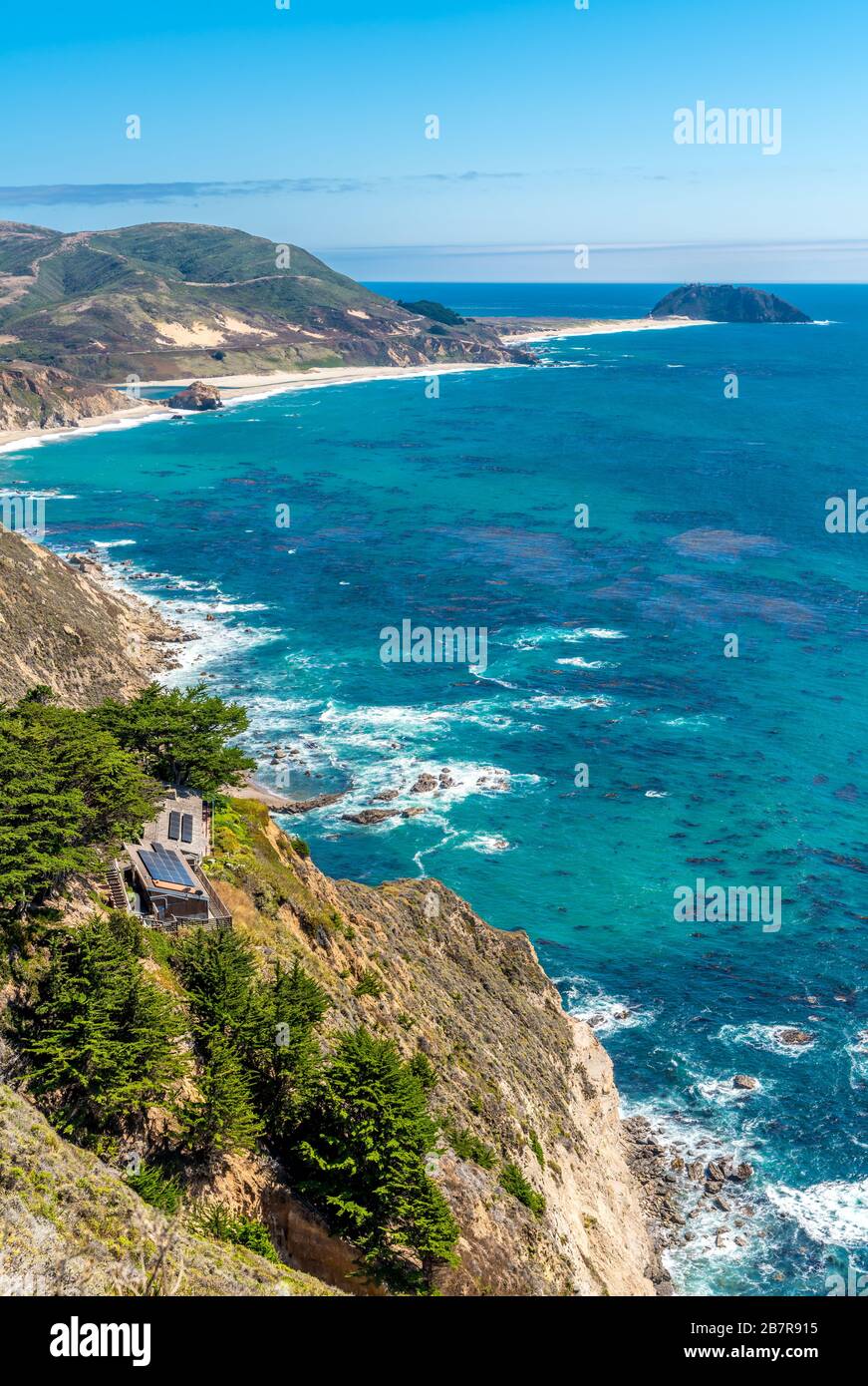 California coastline near Monterey in summer Stock Photo
