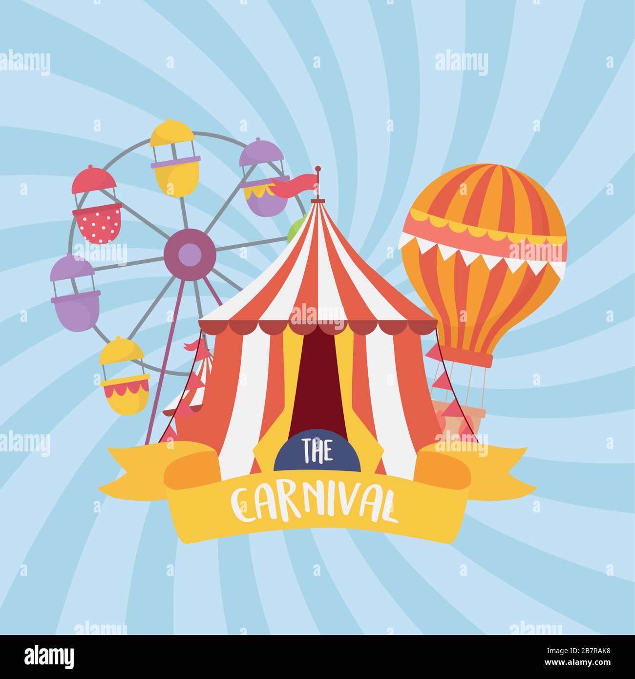fun fair carnival ferris wheel tent air balloon recreation ...