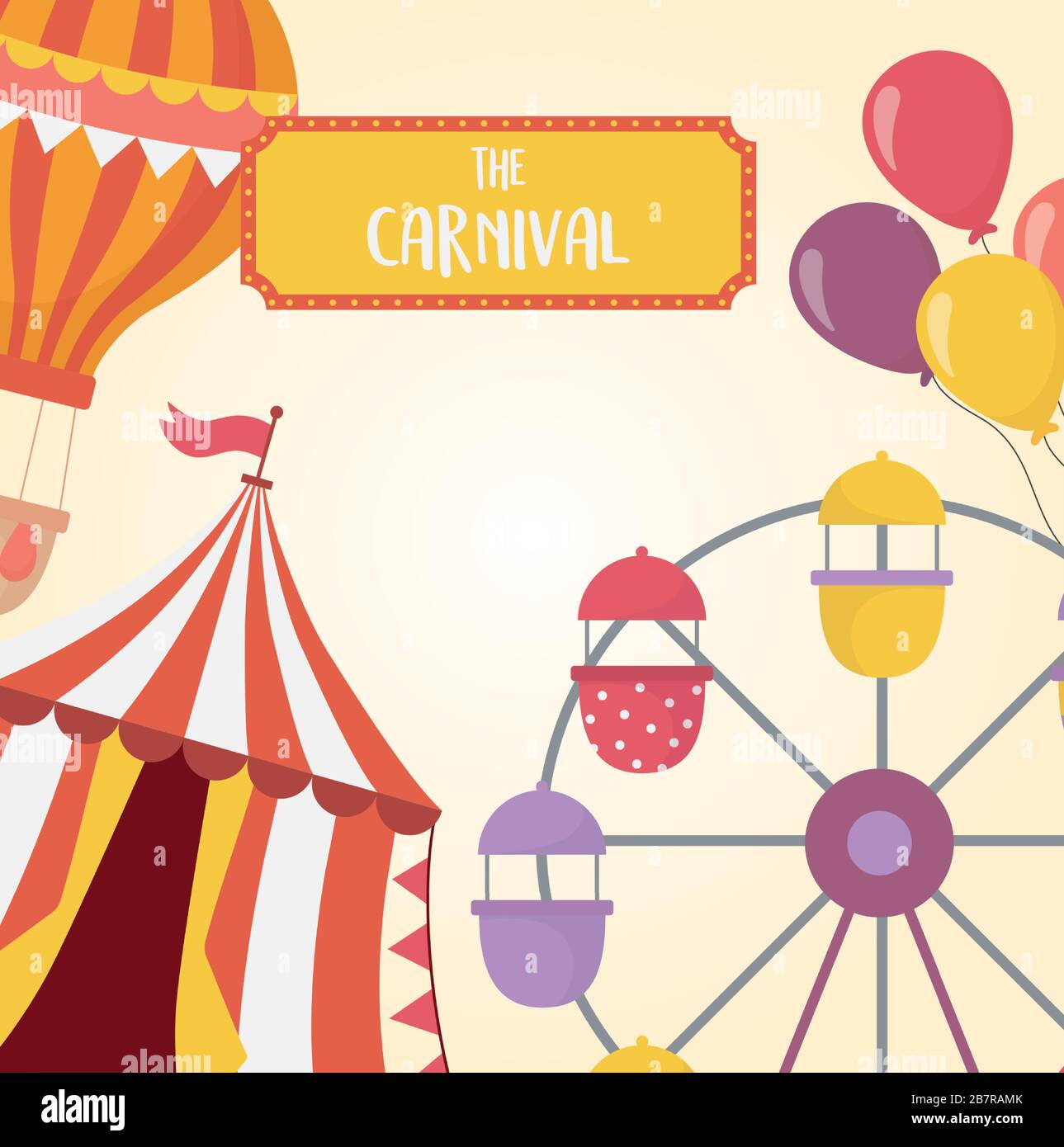 fun fair carnival ferris wheel tent balloons air balloon recreation ...