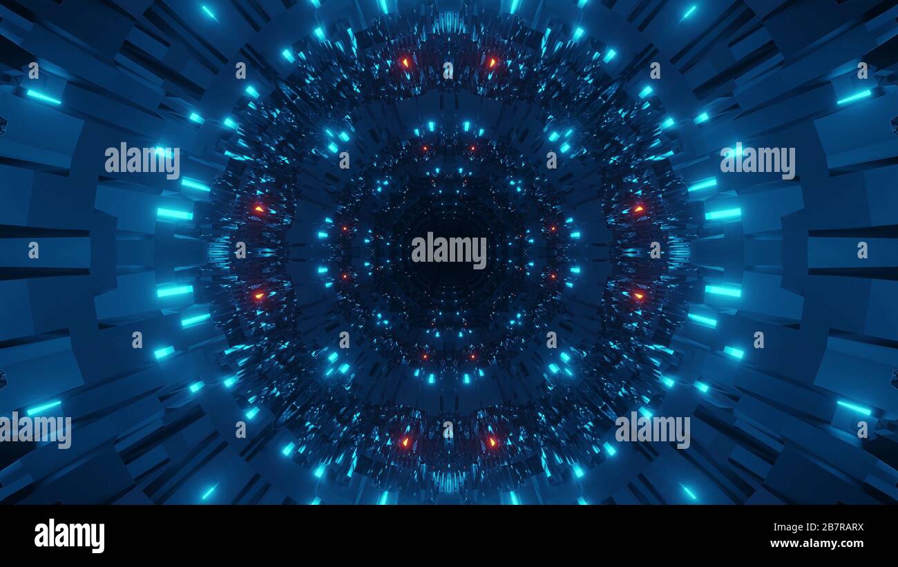 Cosmic background with colorful blue and red laser lights perfect for