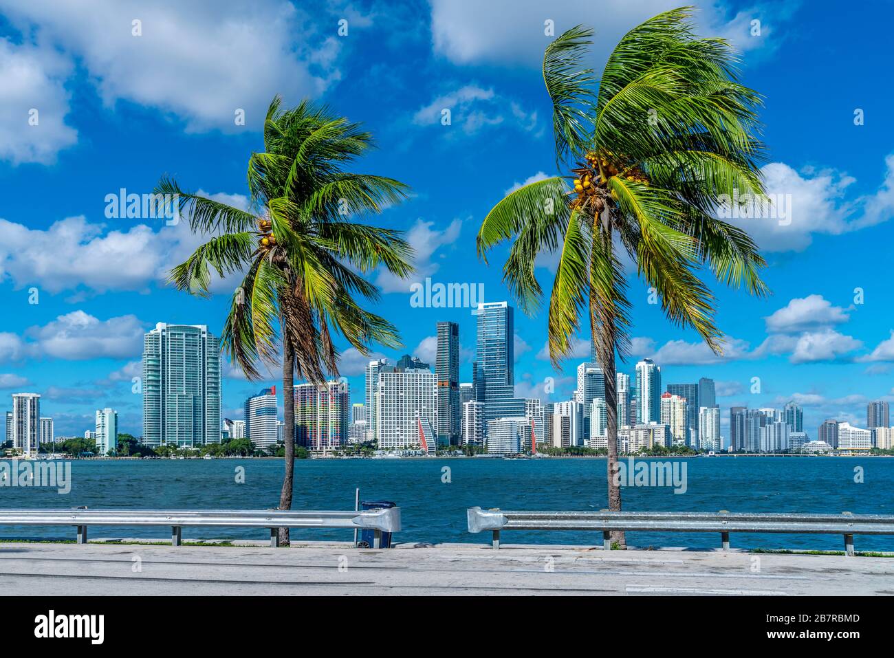 Highrise buildings in Brickell, Miami. Stock Photo