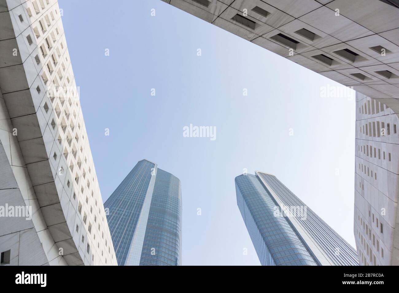 Nanjing, China-December 23, 2018:Nanjing international youth culture center, which is designed by Zaha Hadid Architects. Stock Photo
