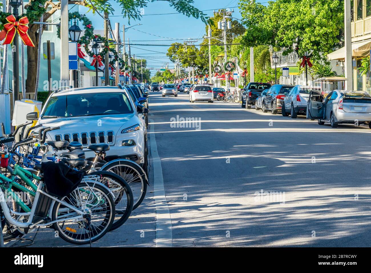 Key West street view, Florida Stock Photo