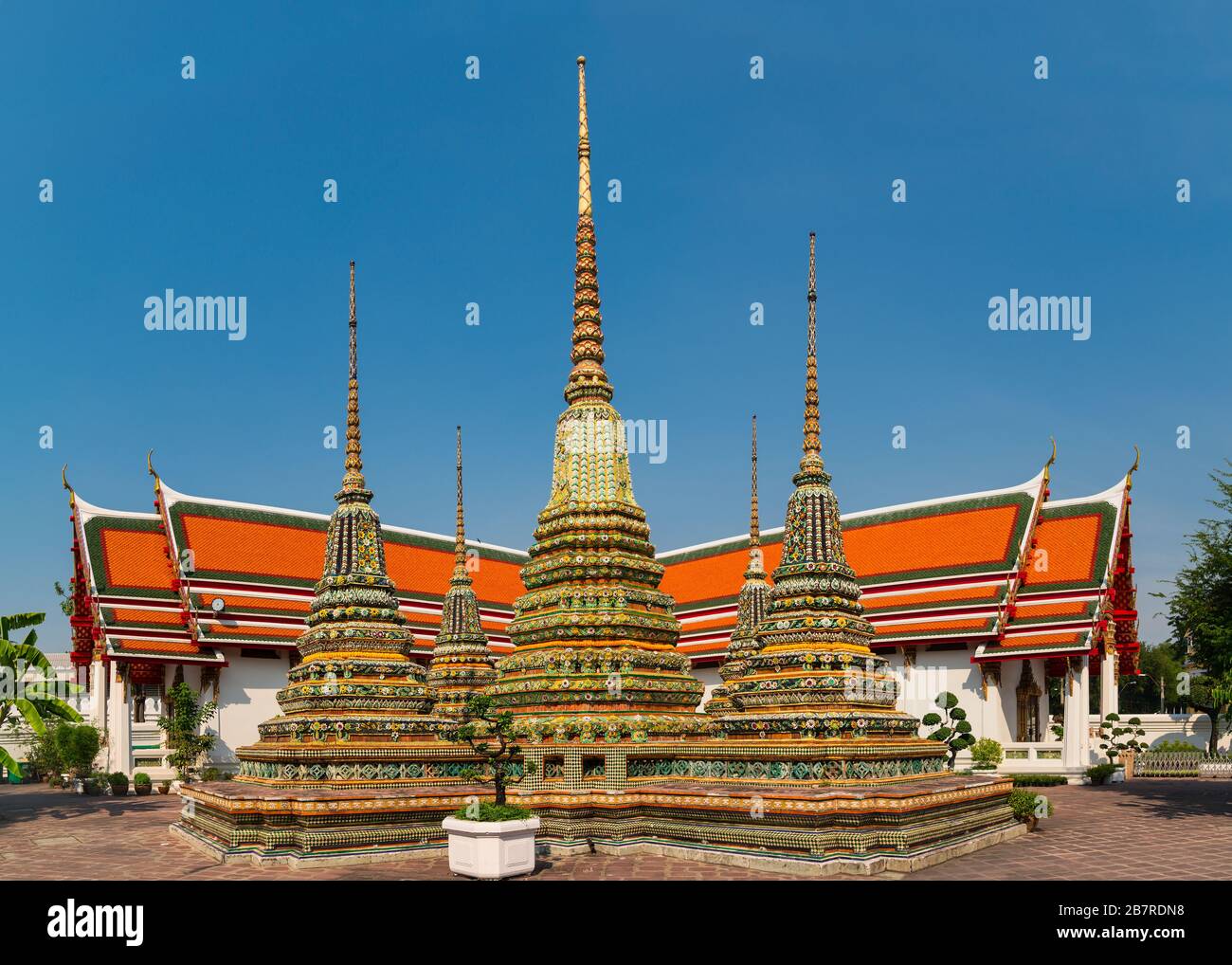 Beautiful stupa in royal palace in Bangkok, Thailand Stock Photo