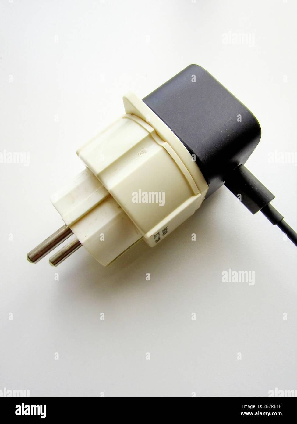 European plug adapter - UK 3 pin plug to European 2 pin plug travel adapter  Stock Photo - Alamy