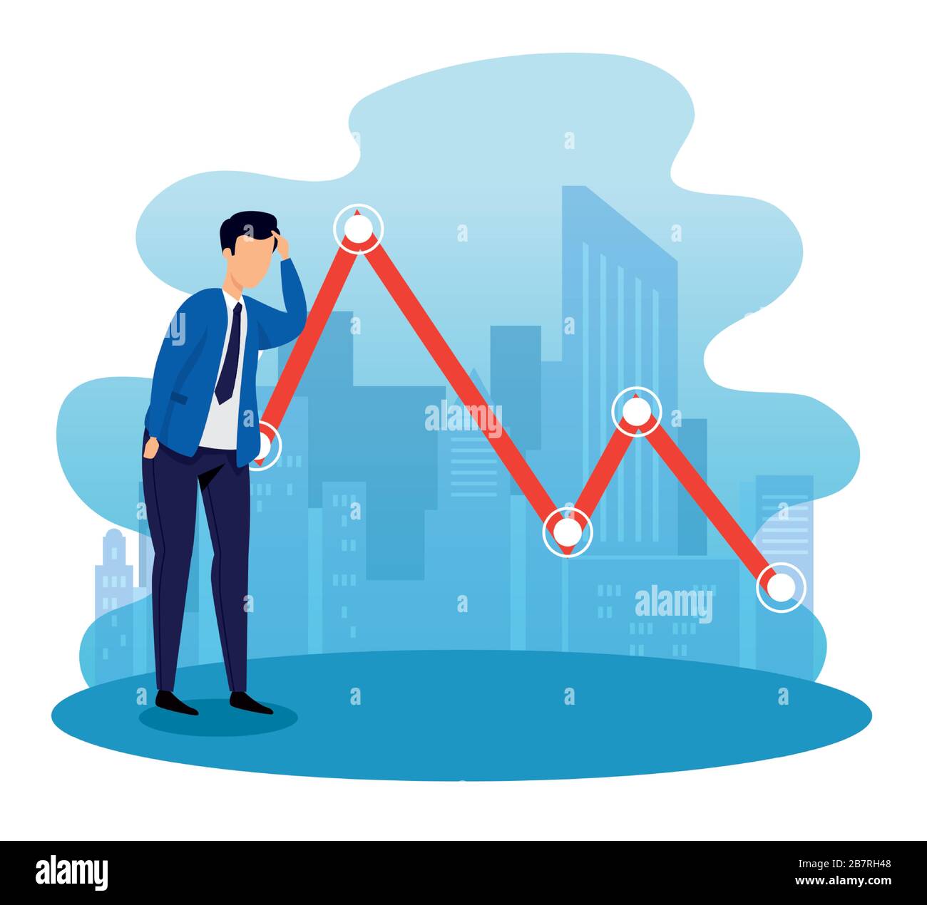 stock market crash with businessman and arrow down Stock Vector Image & Art Alamy