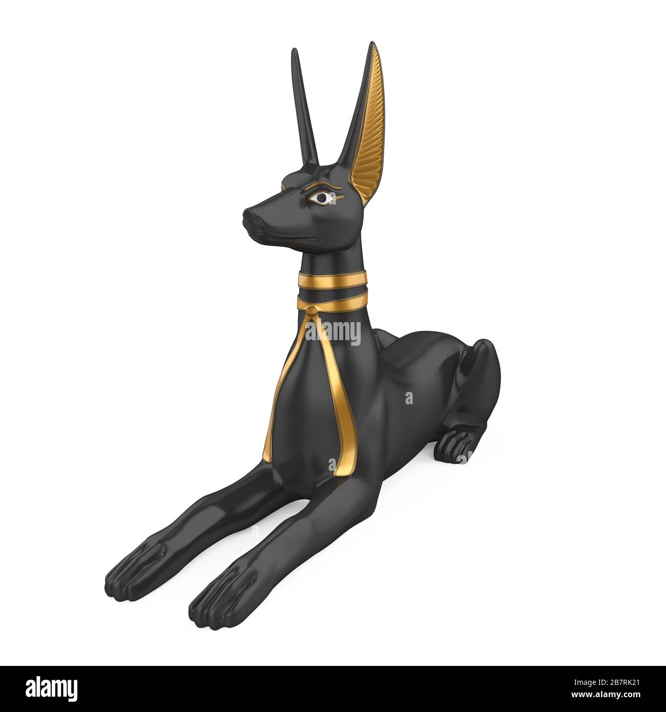 Egyptian Anubis Statue Isolated Stock Photo Alamy