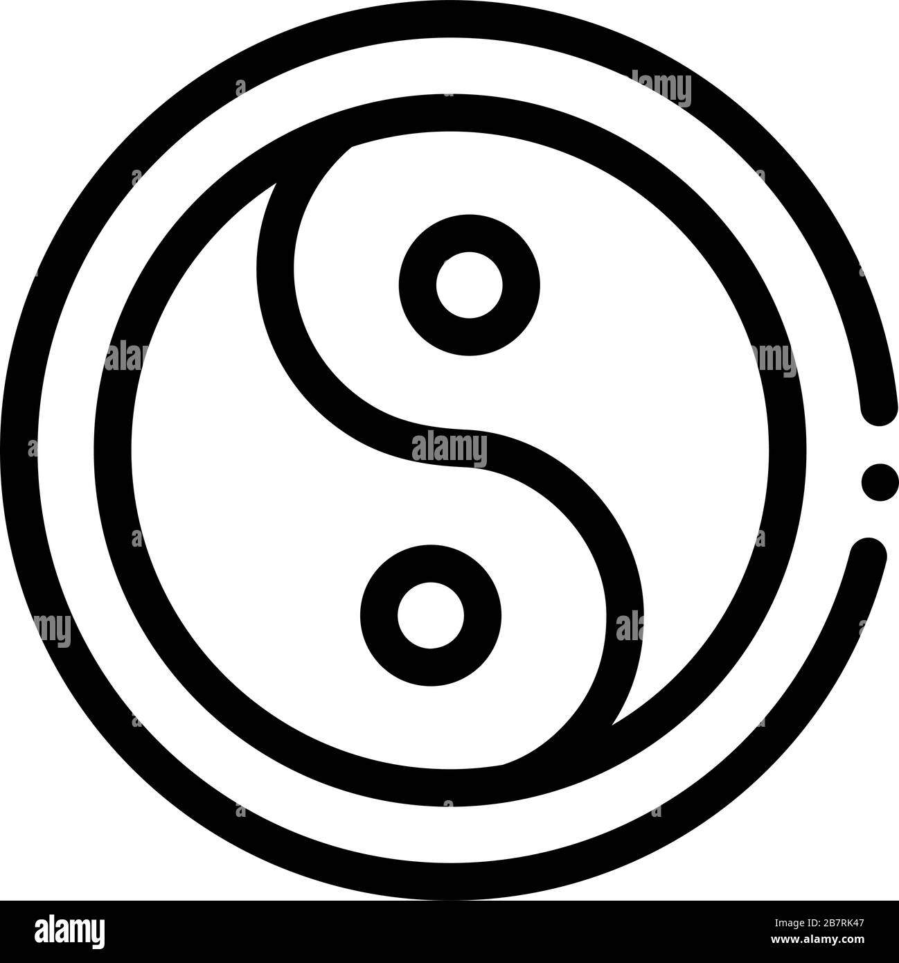 Yin Yang Icon Vector Outline Illustration Stock Vector Image & Art - Alamy