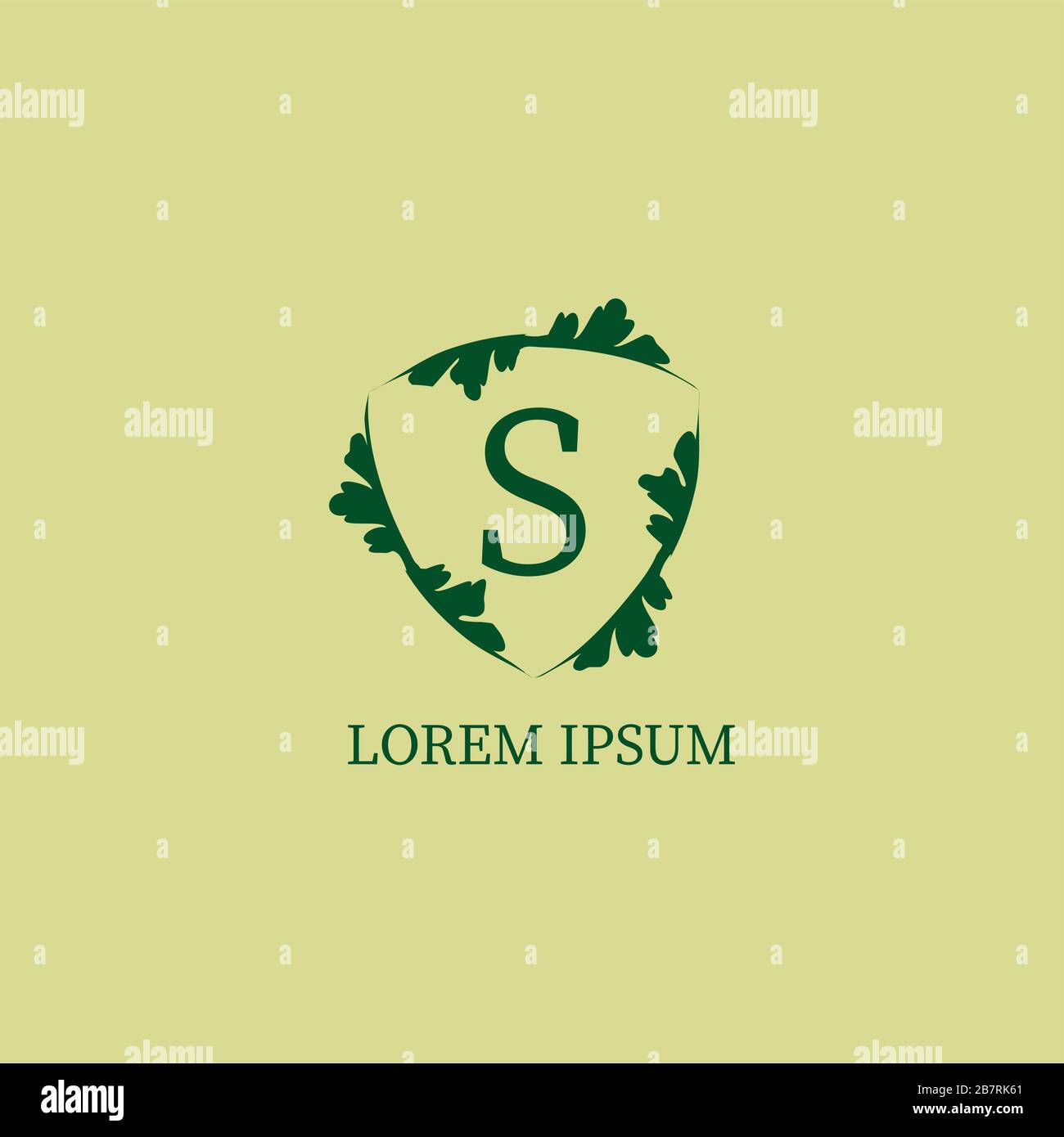 Letter S alphabetic logo design template. Nature Guard, Security logo ...
