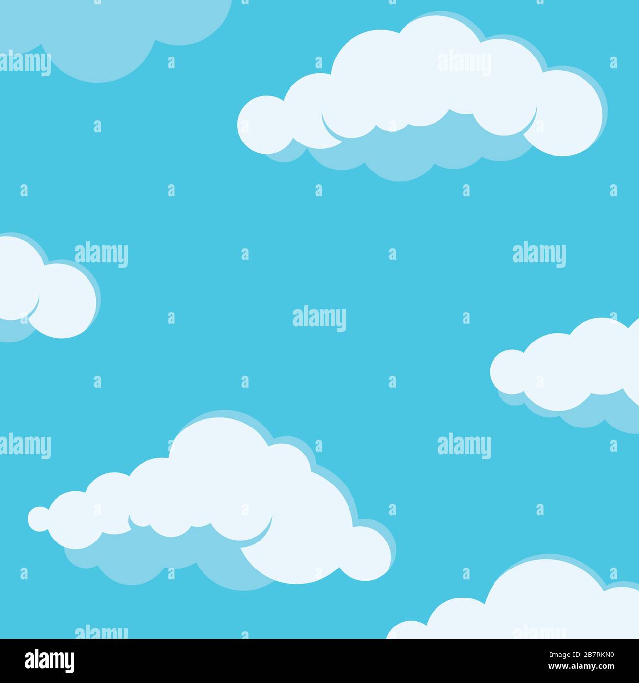 Sky With Clouds Background Good Day Sunny Weather Stock Vector Image