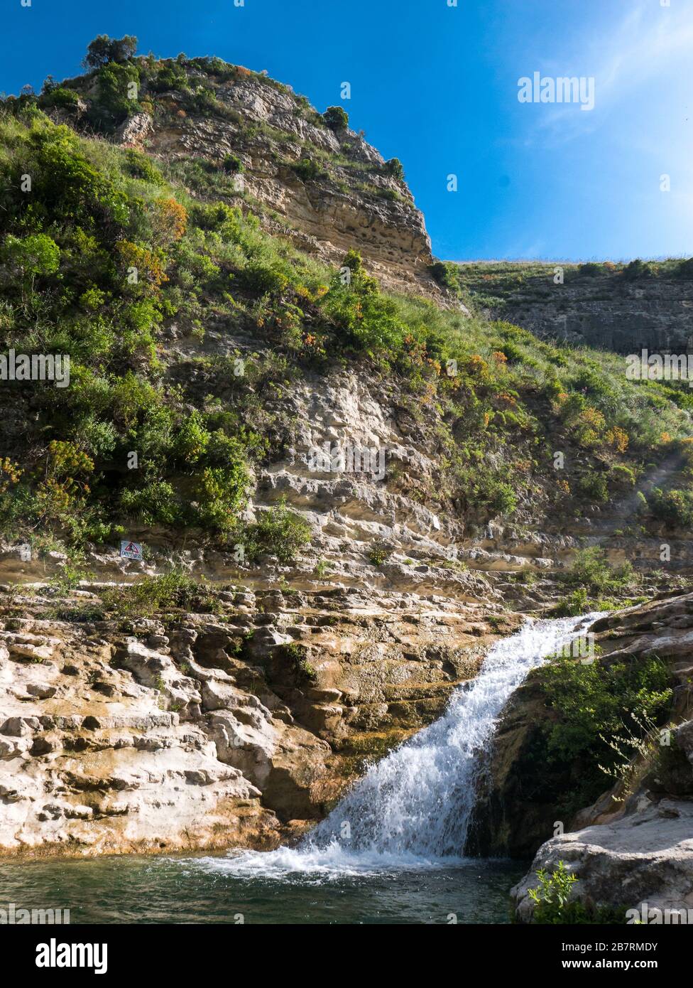 Lakes of Cavagrande Avola Sicily Italy Mountains trail, natural lakes