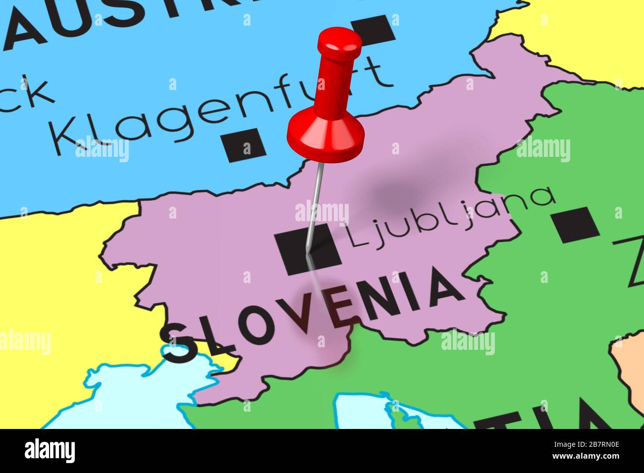 Slovenia political map capital hi-res stock photography and images - Alamy