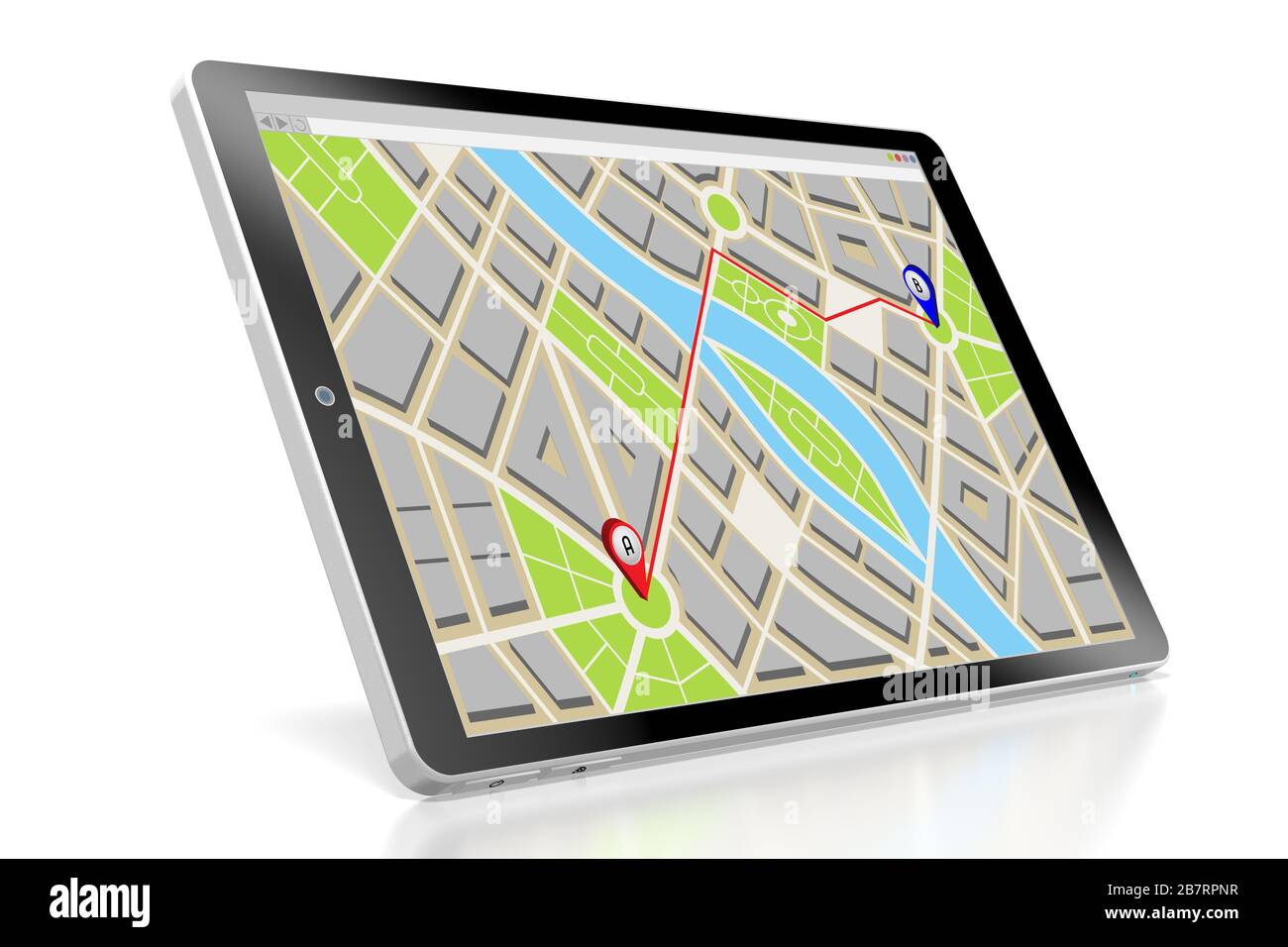 3D tablet GPS/ navigation concept Stock Photo Alamy