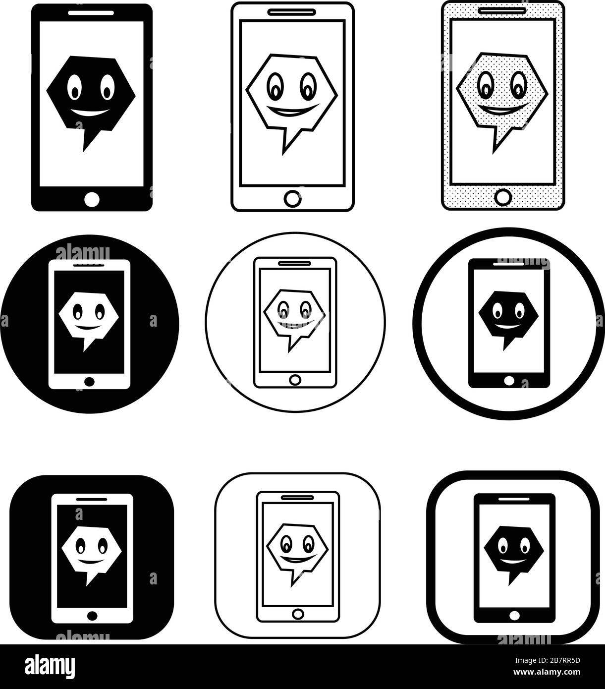 Phone mobile icon sign symbol Stock Vector Image & Art - Alamy
