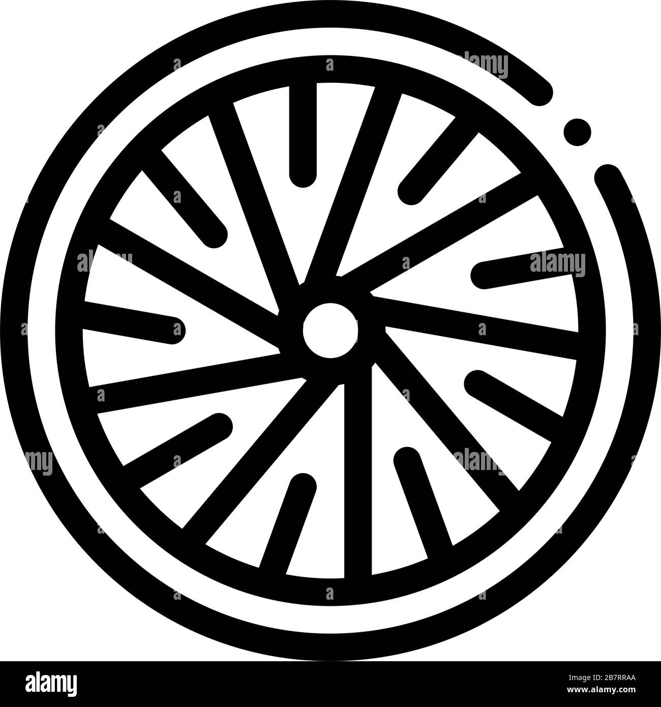 Bicycle Wheel Icon Vector Outline Illustration Stock Vector Image & Art