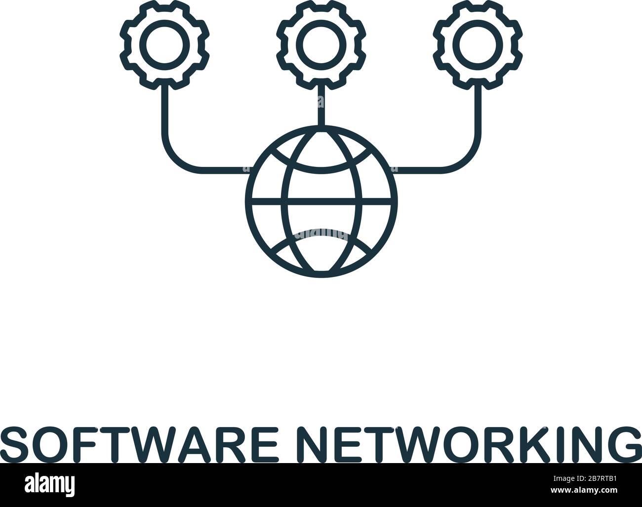 Software Networking icon from iot collection. Simple line Software ...