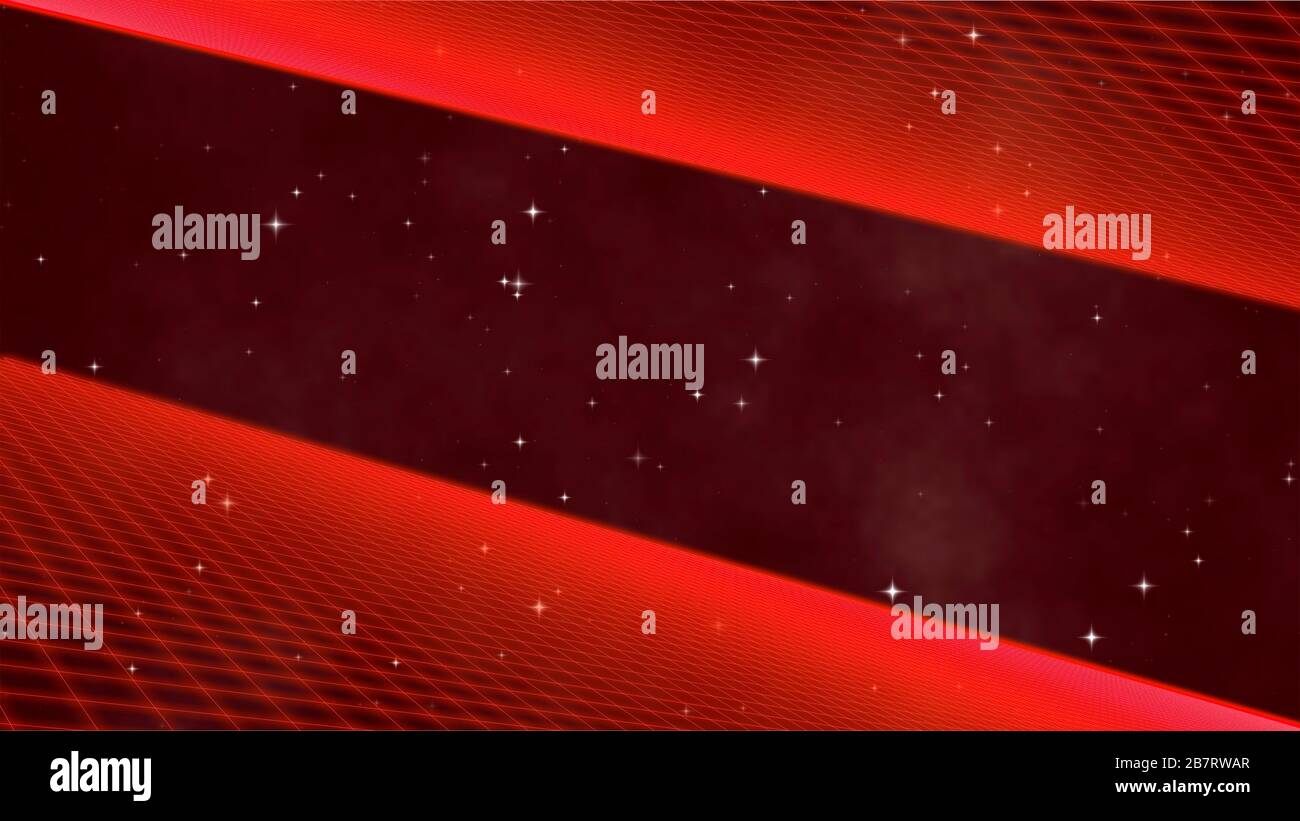 Abstract red retro 80s style background with stars and space for you