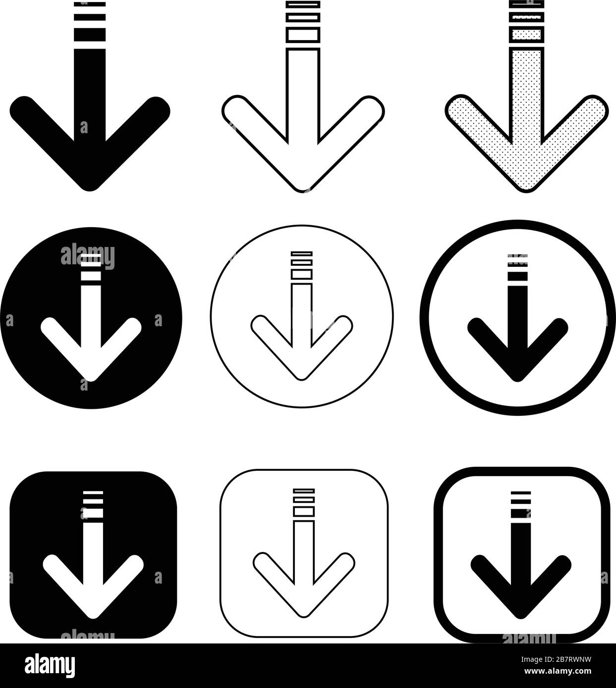 Simple download icon sign design Stock Vector Image & Art - Alamy