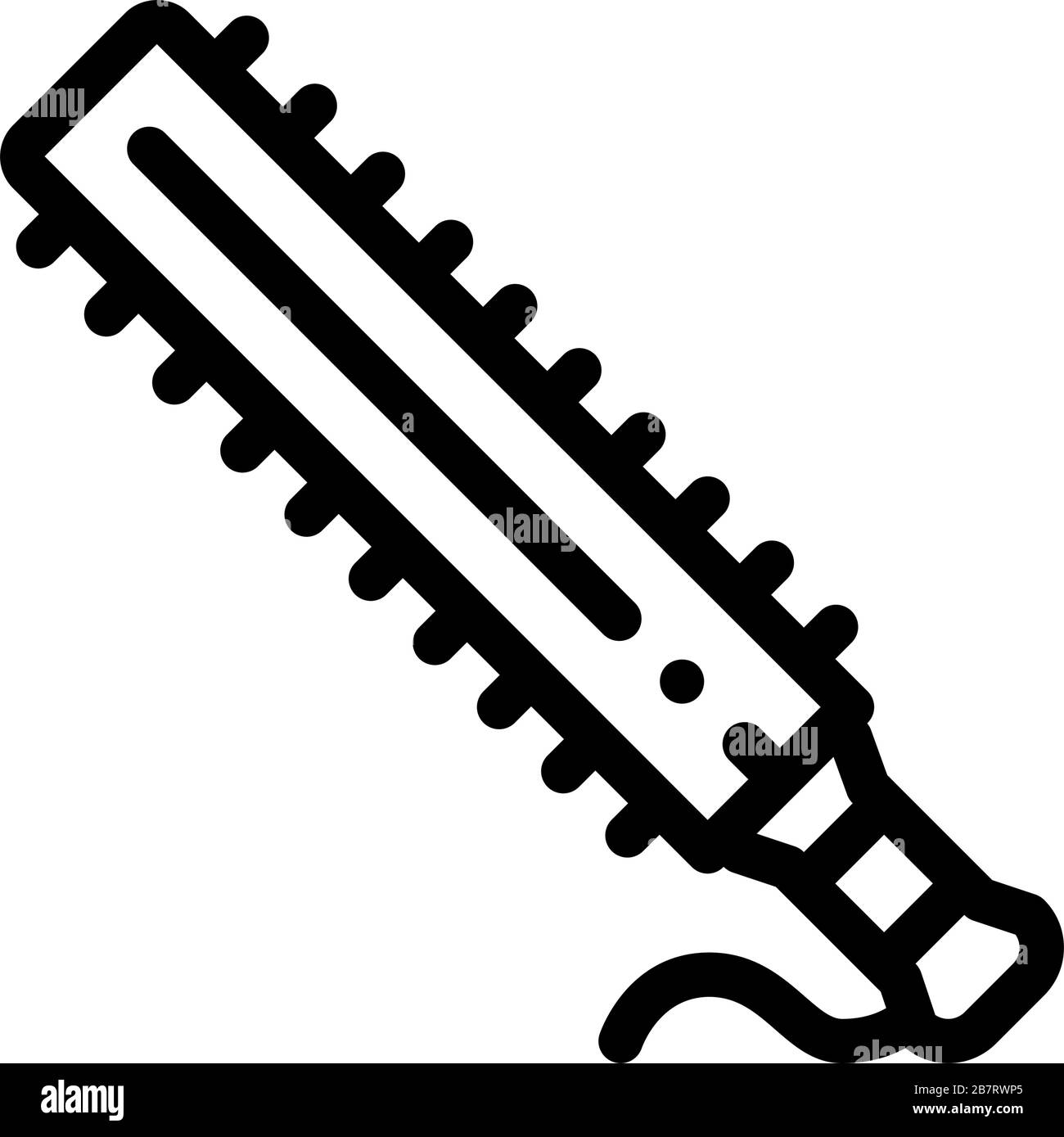 Aztec Hand Sword Icon Vector Outline Illustration Stock Vector