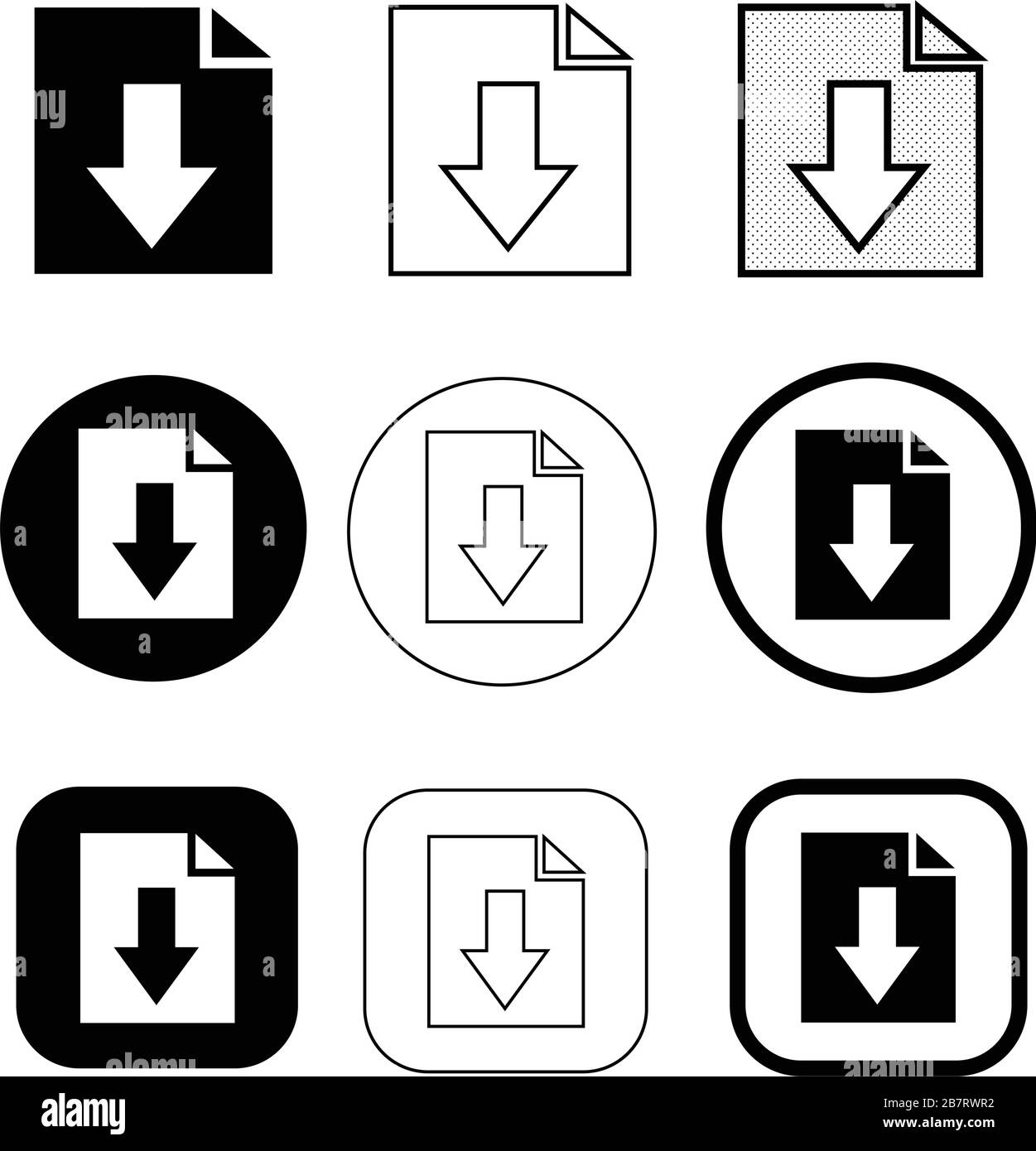 Simple download icon sign design Stock Vector Image & Art - Alamy