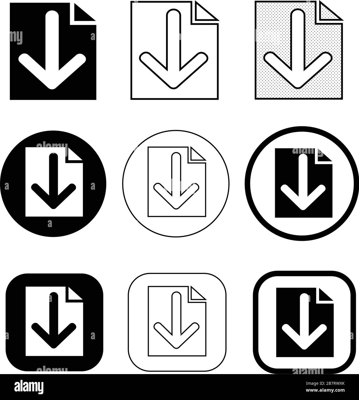 Simple download icon sign design Stock Vector Image & Art - Alamy