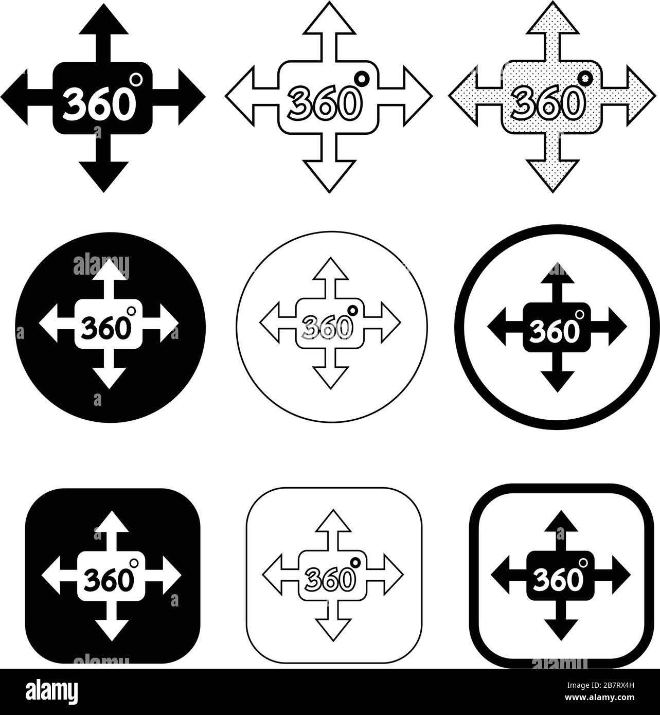 Vr panorama icon simple Cut Out Stock Images & Pictures - Alamy