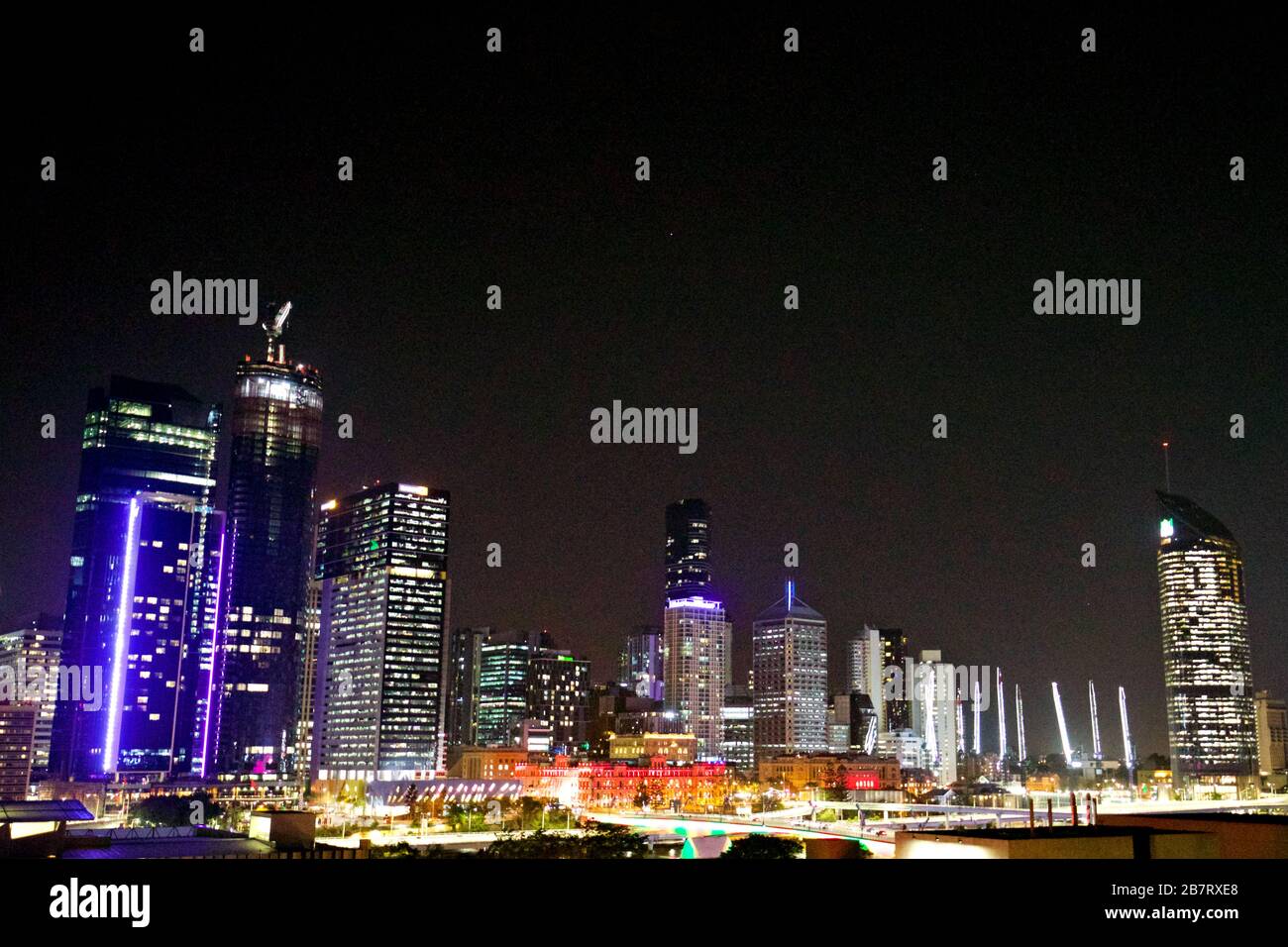 Brisbane at Night Stock Photo - Alamy