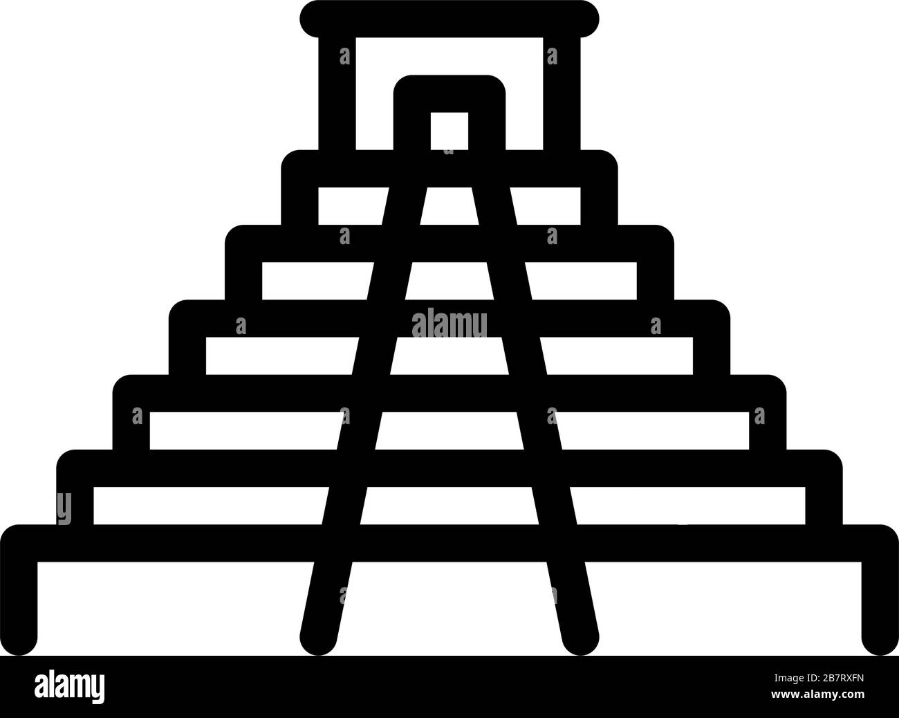 Temple Icon Vector Outline Illustration Stock Vector