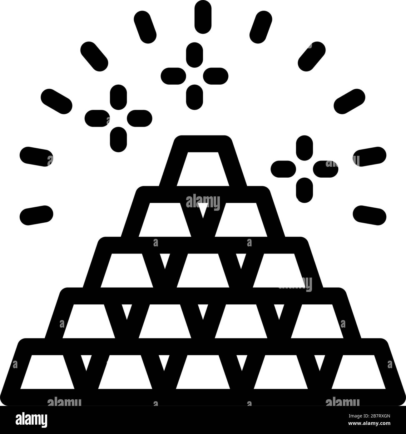 Sacred Pyramid Icon Vector Outline Illustration Stock Vector