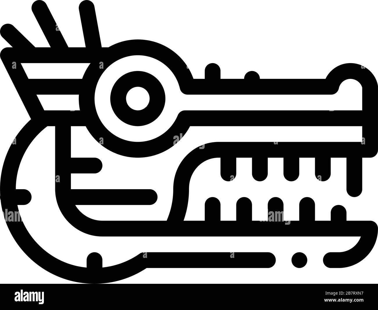 Sacred Totem Animal Head Icon Vector Illustration Stock Vector