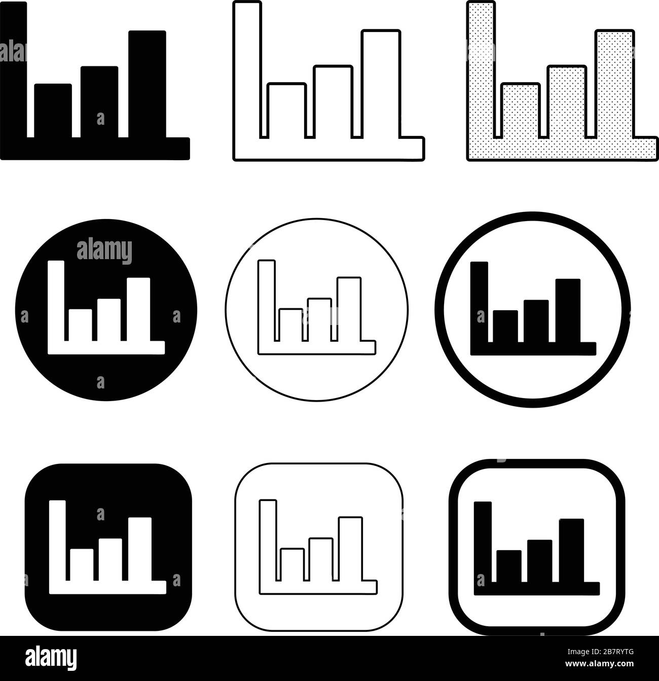 Simple Graph chart icon sign design Stock Vector