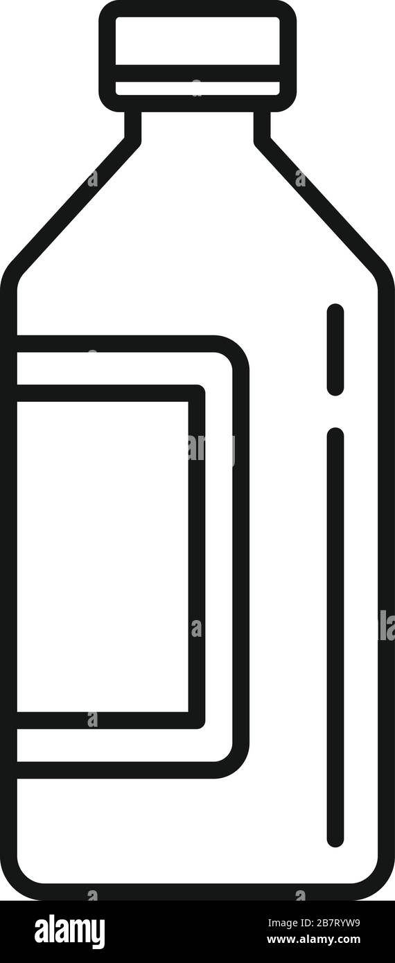 Syrup bottle icon. Outline syrup bottle vector icon for web design