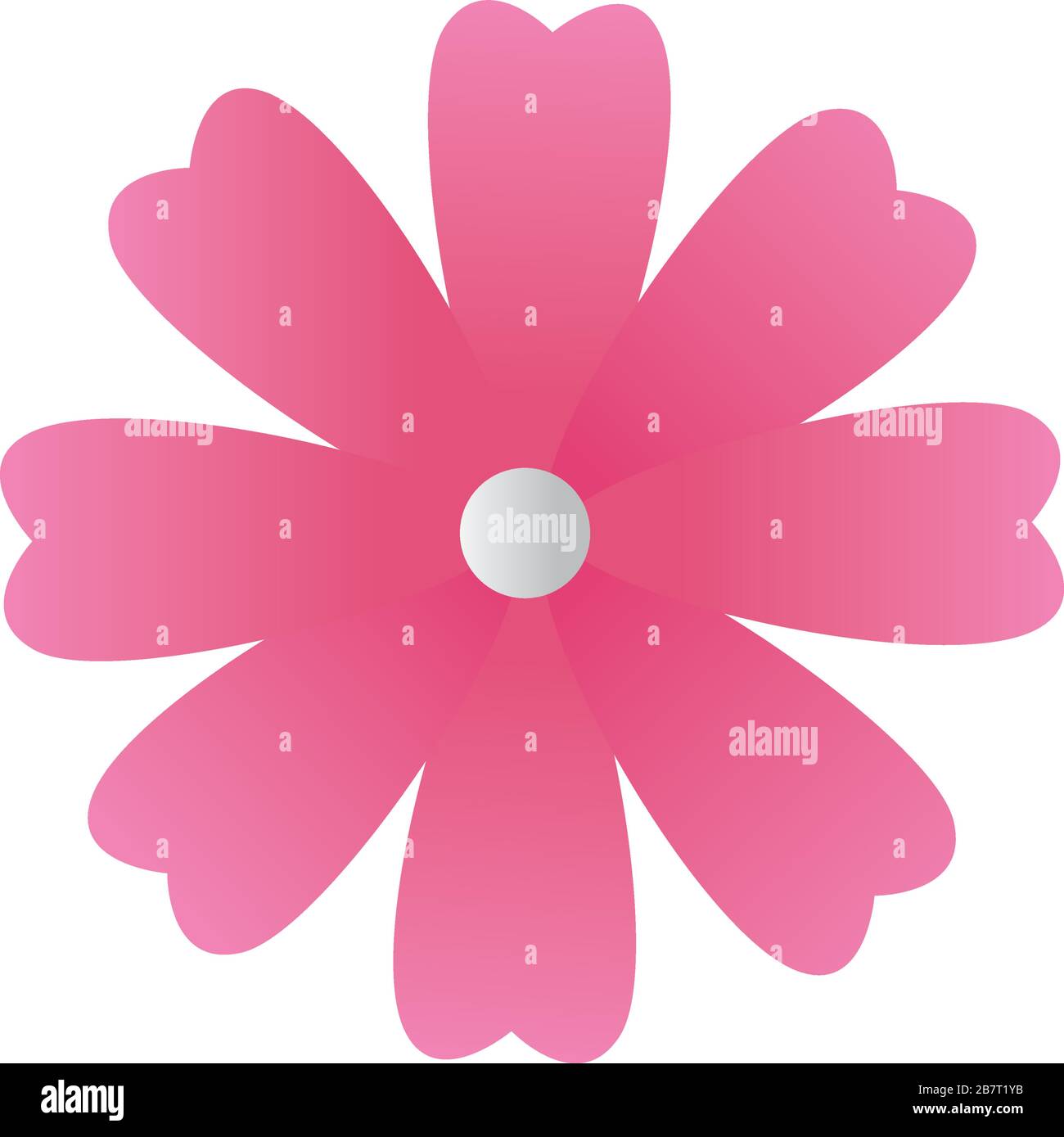 cute flower pink color isolated icon Stock Vector Image & Art - Alamy