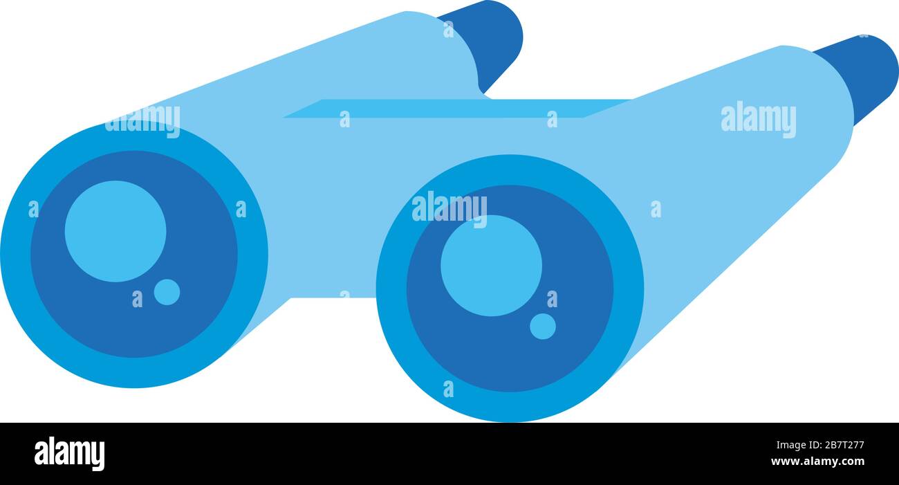 binoculars accessory isometric style icon Stock Vector